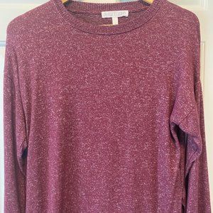 Thin cotton long-sleeved shirt with high cut sides - Size S
